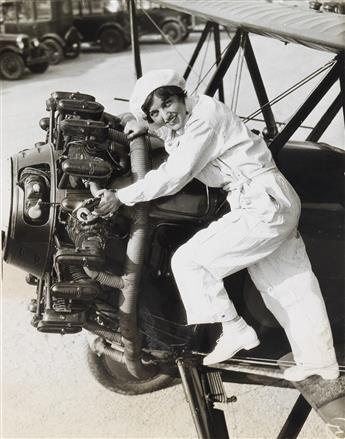 (AVIATION) A group of approximately 28 photographs of Charles Lindbergh, the first pilot to fly nonstop across the Atlantic Ocean.